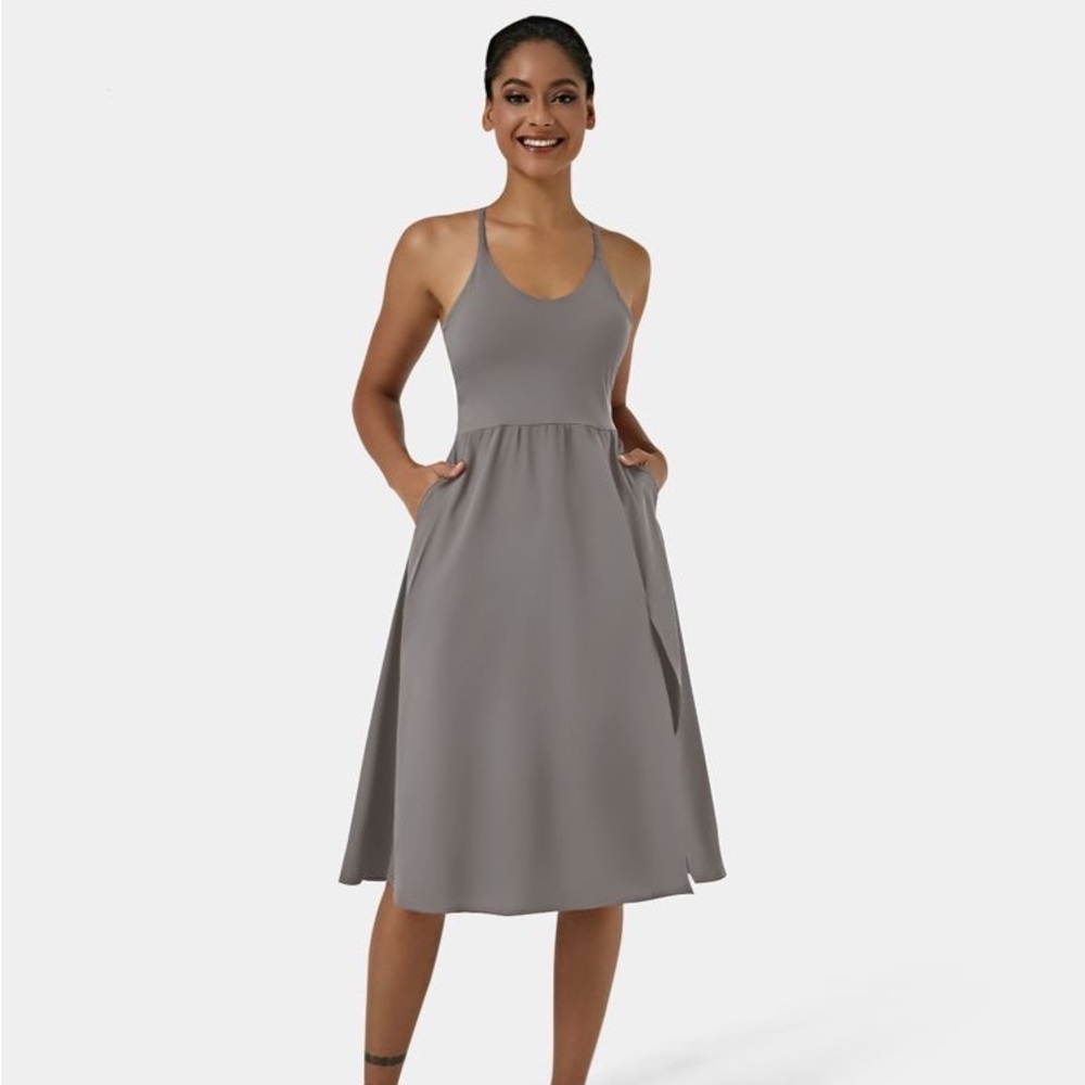 Halara Everyday Midi Chill Dress-La Land
